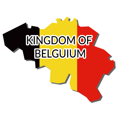 ベルギー王国無料フリーイラスト｜英語・国旗付